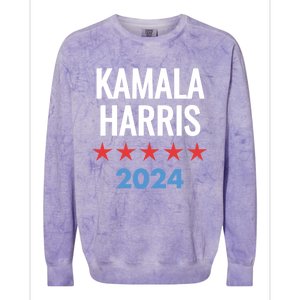 Kamala Harris 2024 For President Gift Colorblast Crewneck Sweatshirt