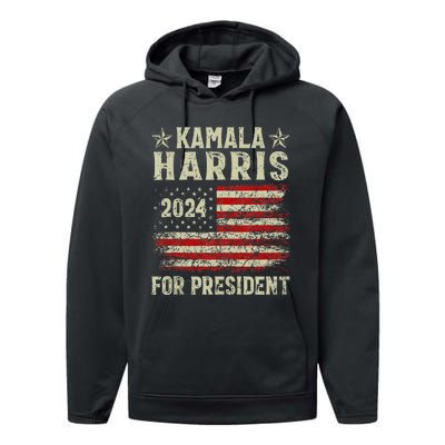 Kamala Harris 2024 For President Election Campaign Performance Fleece Hoodie