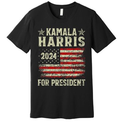 Kamala Harris 2024 For President Election Campaign Premium T-Shirt