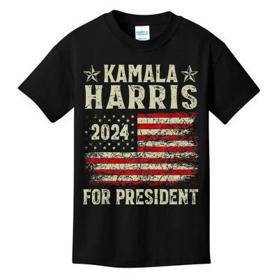 Kamala Harris 2024 For President Election Campaign Kids T-Shirt