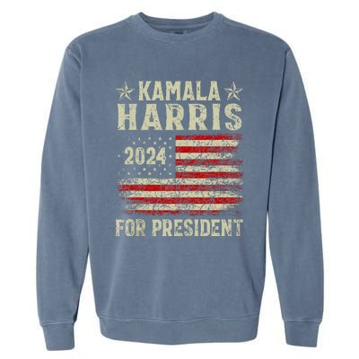 Kamala Harris 2024 For President Election Campaign Garment-Dyed Sweatshirt