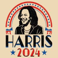 Kamala Harris 2024 Madam President Retro Vote Democrat Zip Tote Bag