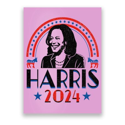 Kamala Harris 2024 Madam President Retro Vote Democrat Poster