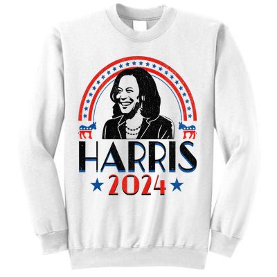 Kamala Harris 2024 Madam President Retro Vote Democrat Sweatshirt
