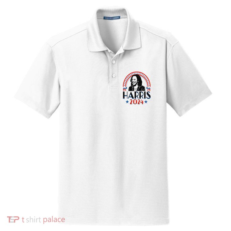 Kamala Harris 2024 Madam President Retro Vote Democrat Dry Zone Grid Polo