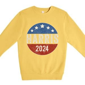 Kamala Harris 2024 For President Campaign Us Flag Premium Crewneck Sweatshirt