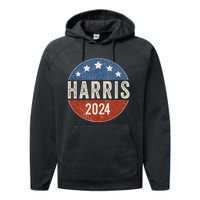 Kamala Harris 2024 For President Campaign Us Flag Performance Fleece Hoodie