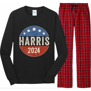 Kamala Harris 2024 For President Campaign Us Flag Long Sleeve Pajama Set