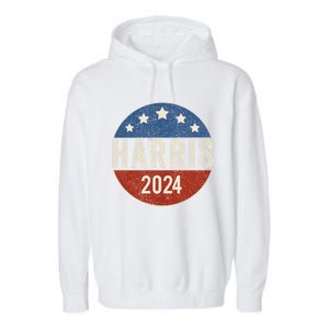 Kamala Harris 2024 For President Campaign Us Flag Garment-Dyed Fleece Hoodie