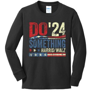 Kamala Harris 2024 Election Michelle Obama Do Something! Kids Long Sleeve Shirt