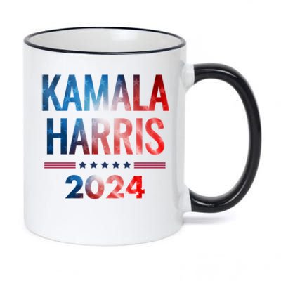 Kamala Harris 2024 For President Flag America 11oz Black Color Changing Mug