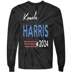 Kamala Harris 2024 For President Campaign Tie-Dye Long Sleeve Shirt