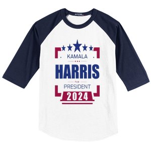 Kamala Harris 2024 For President Harris 2024 Baseball Sleeve Shirt