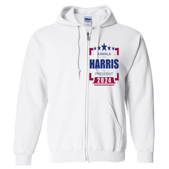 Kamala Harris 2024 For President Harris 2024 Full Zip Hoodie