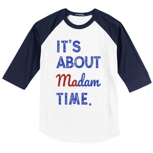 Kamala Harris 2024 ItS About Madam Time President Election Baseball Sleeve Shirt