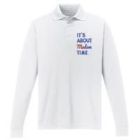 Kamala Harris 2024 ItS About Madam Time President Election Performance Long Sleeve Polo