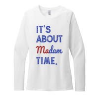 Kamala Harris 2024 ItS About Madam Time President Election Womens CVC Long Sleeve Shirt