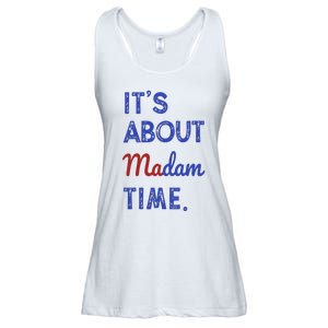 Kamala Harris 2024 ItS About Madam Time President Election Ladies Essential Flowy Tank