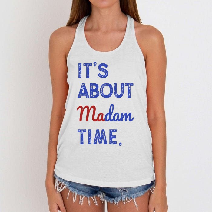 Kamala Harris 2024 ItS About Madam Time President Election Women's Knotted Racerback Tank