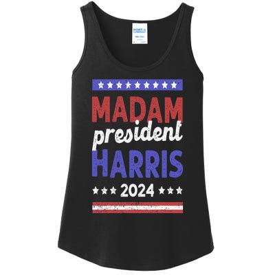 Kamala Harris 2024 Madam President IM Speaking Democrat Ladies Essential Tank