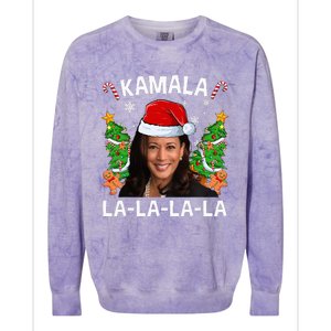 Kamala Harris 2024 Christmas Comma La Xmas Colorblast Crewneck Sweatshirt