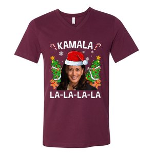 Kamala Harris 2024 Christmas Comma La Xmas V-Neck T-Shirt