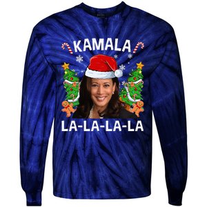 Kamala Harris 2024 Christmas Comma La Xmas Tie-Dye Long Sleeve Shirt