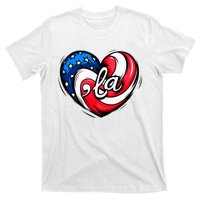 Kamala Harris 2024 American Flag Heart Comma La Patriotic T-Shirt