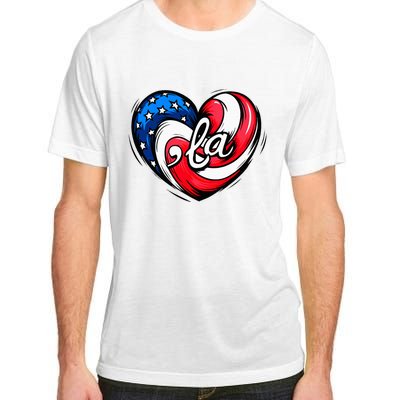 Kamala Harris 2024 American Flag Heart Comma La Patriotic Adult ChromaSoft Performance T-Shirt