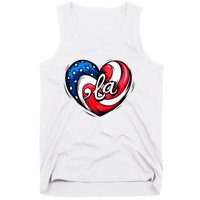 Kamala Harris 2024 American Flag Heart Comma La Patriotic Tank Top