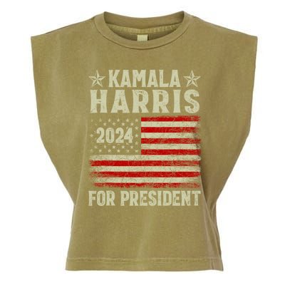 Kamala Harris 2024 For President Garment-Dyed Women's Muscle Tee