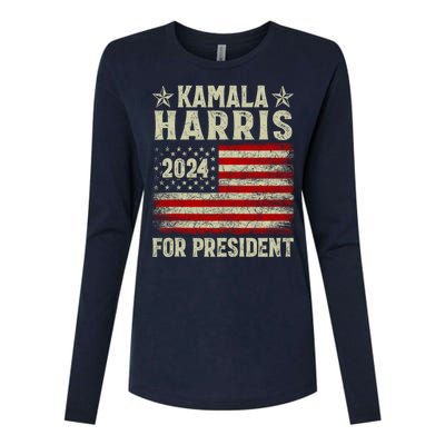 Kamala Harris 2024 For President Womens Cotton Relaxed Long Sleeve T-Shirt