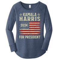 Kamala Harris 2024 For President Women's Perfect Tri Tunic Long Sleeve Shirt