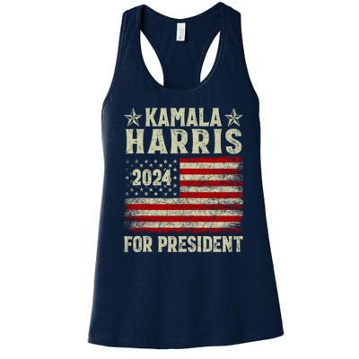 Kamala Harris 2024 For President Women's Racerback Tank