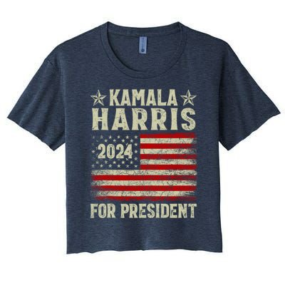 Kamala Harris 2024 For President Women's Crop Top Tee