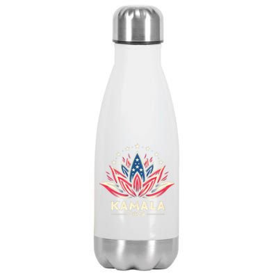 Kamala Harris 2024 Presidential Campaign American Lotus Blossom Stainless Steel Insulated Water Bottle