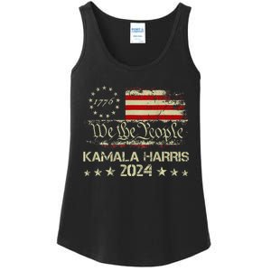 Kamala Harris 2024 Kamala For President Us Flag Ladies Essential Tank