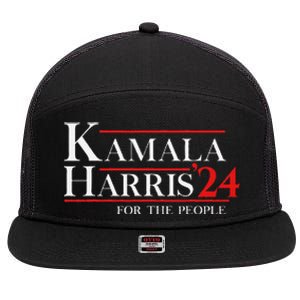 Kamala Harris 24 For The People 7 Panel Mesh Trucker Snapback Hat