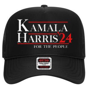 Kamala Harris 24 For The People High Crown Mesh Back Trucker Hat