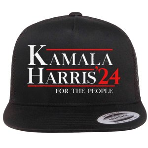 Kamala Harris 24 For The People Flat Bill Trucker Hat