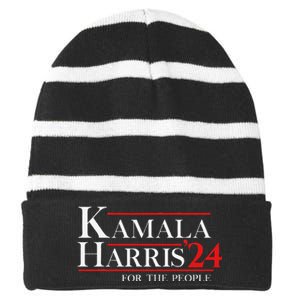 Kamala Harris 24 For The People Striped Beanie with Solid Band