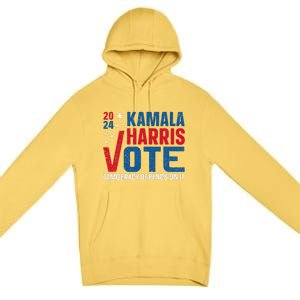 Kamala Harris 2024 Vote Democracy Depends On It Premium Pullover Hoodie