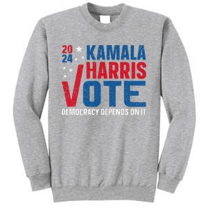 Kamala Harris 2024 Vote Democracy Depends On It Sweatshirt