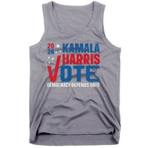 Kamala Harris 2024 Vote Democracy Depends On It Tank Top