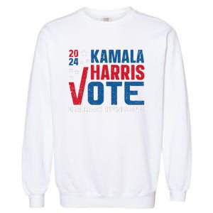 Kamala Harris 2024 Vote Democracy Depends On It Garment-Dyed Sweatshirt