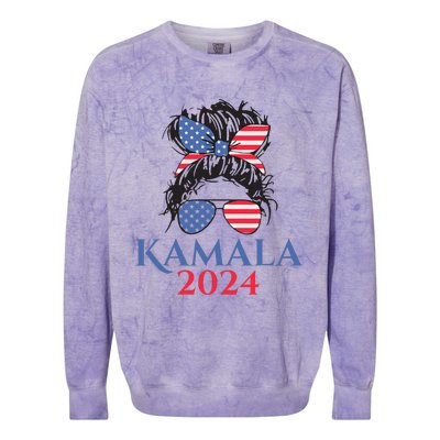 Kamala Harris 2024 Colorblast Crewneck Sweatshirt