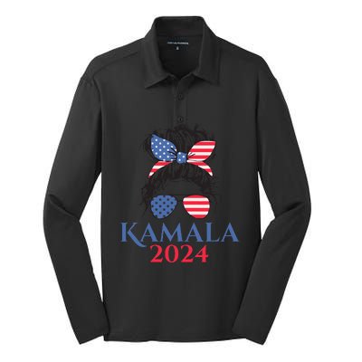 Kamala Harris 2024 Silk Touch Performance Long Sleeve Polo