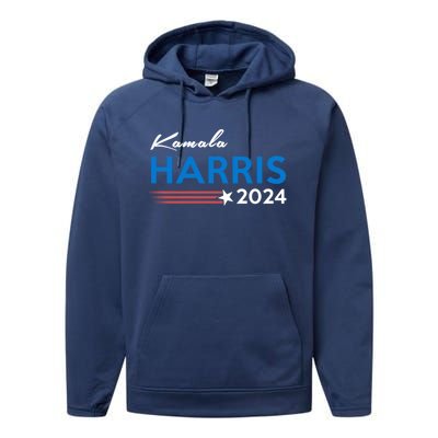 Kamala Harris 2024 For President Performance Fleece Hoodie