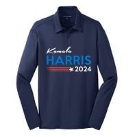 Kamala Harris 2024 For President Silk Touch Performance Long Sleeve Polo