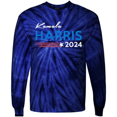 Kamala Harris 2024 For President Tie-Dye Long Sleeve Shirt